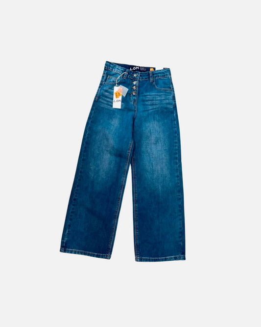 Jeans denim ancho 4 botones