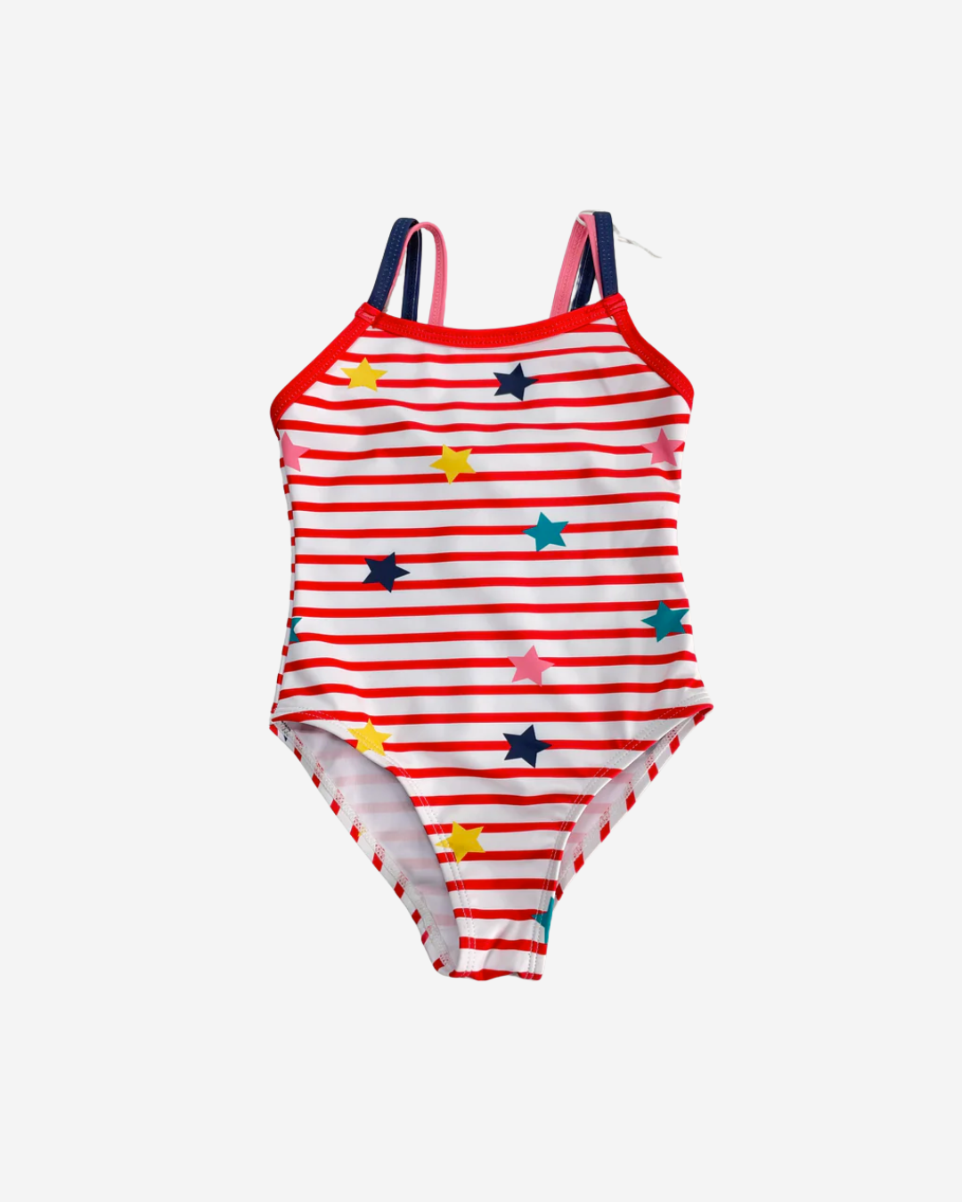 Traje de Baño Rayas y estrellas Rojo