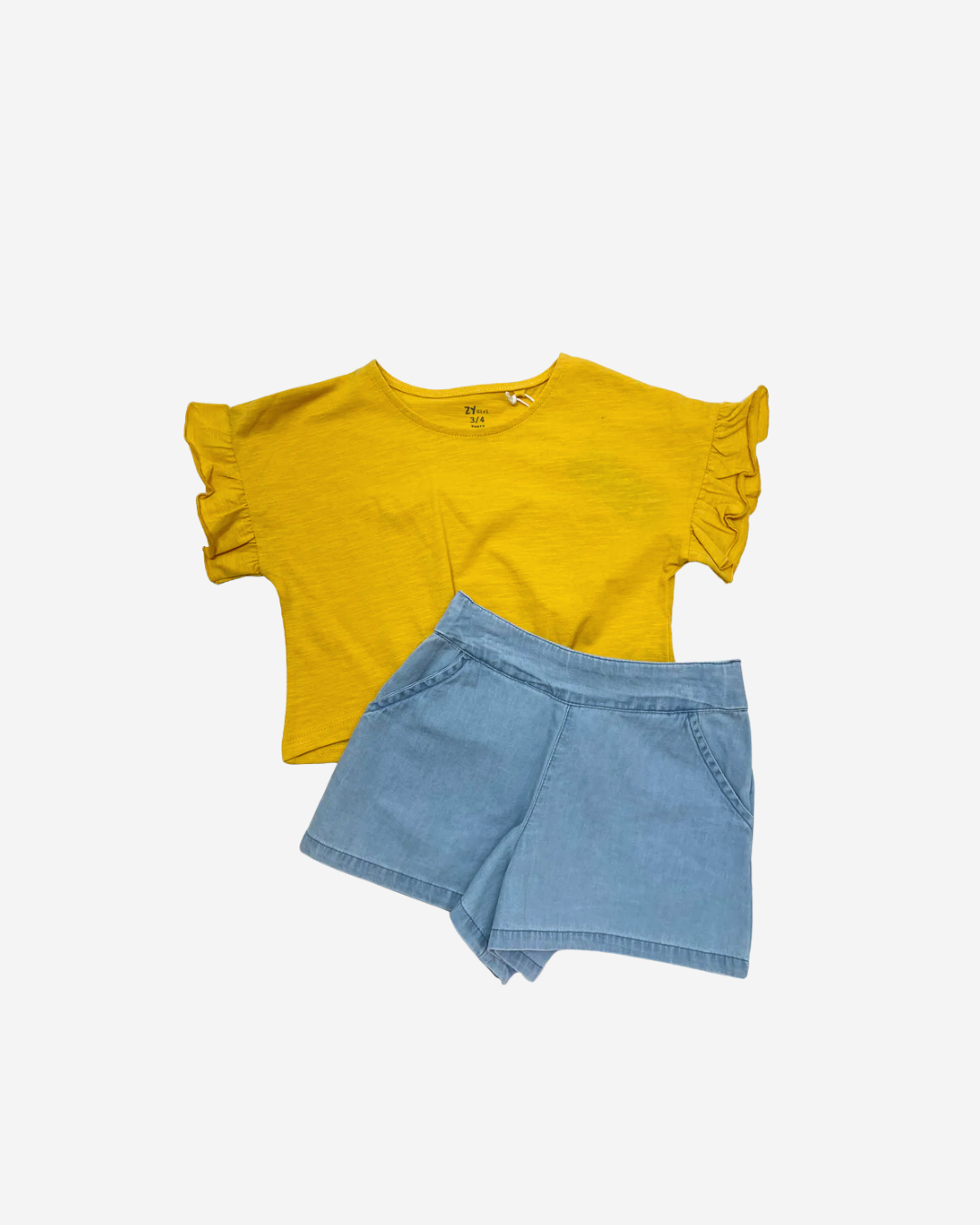 Set Denim Blusa amarilla