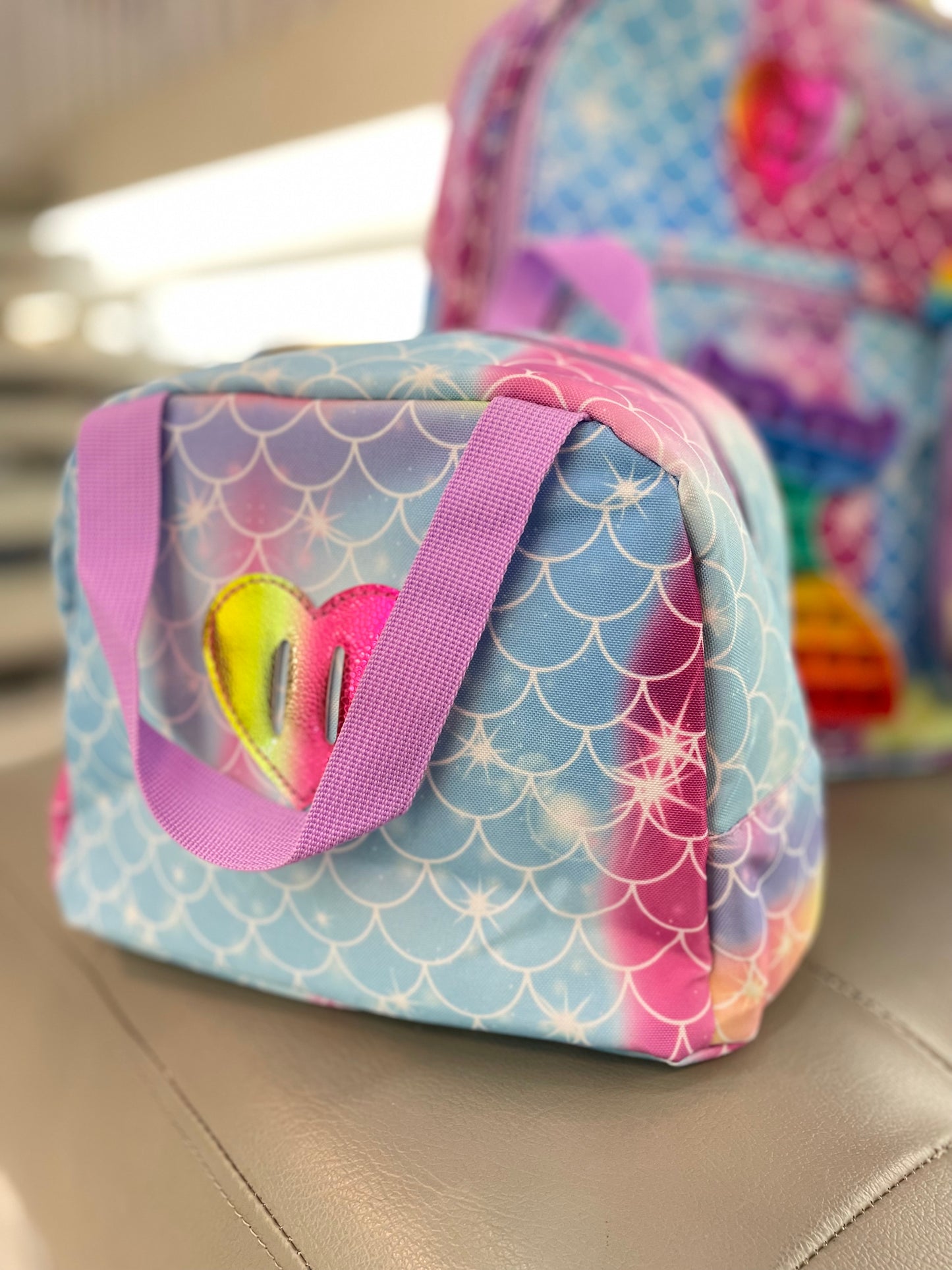 Set Mochila Lapicera y Lonchera Popit Cola de Sirena
