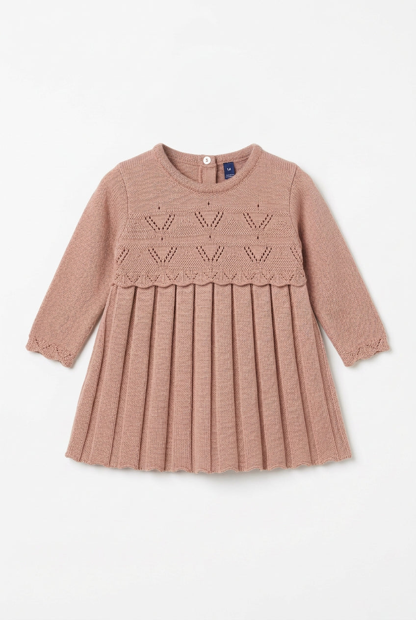 vestido tejido bebe
