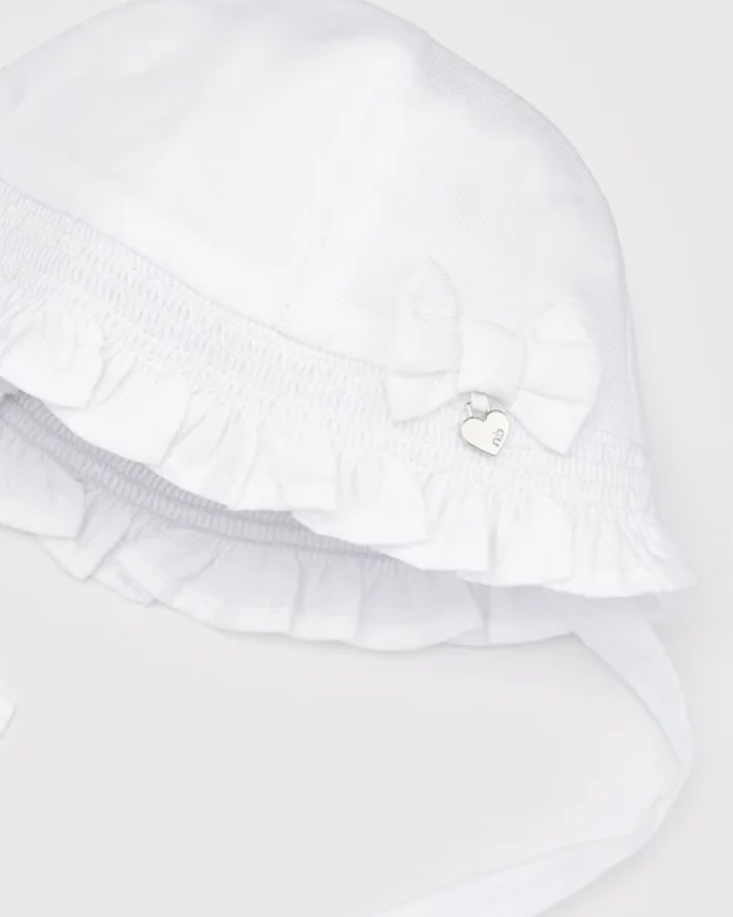 Gorro Blanco con Moño, para bebe