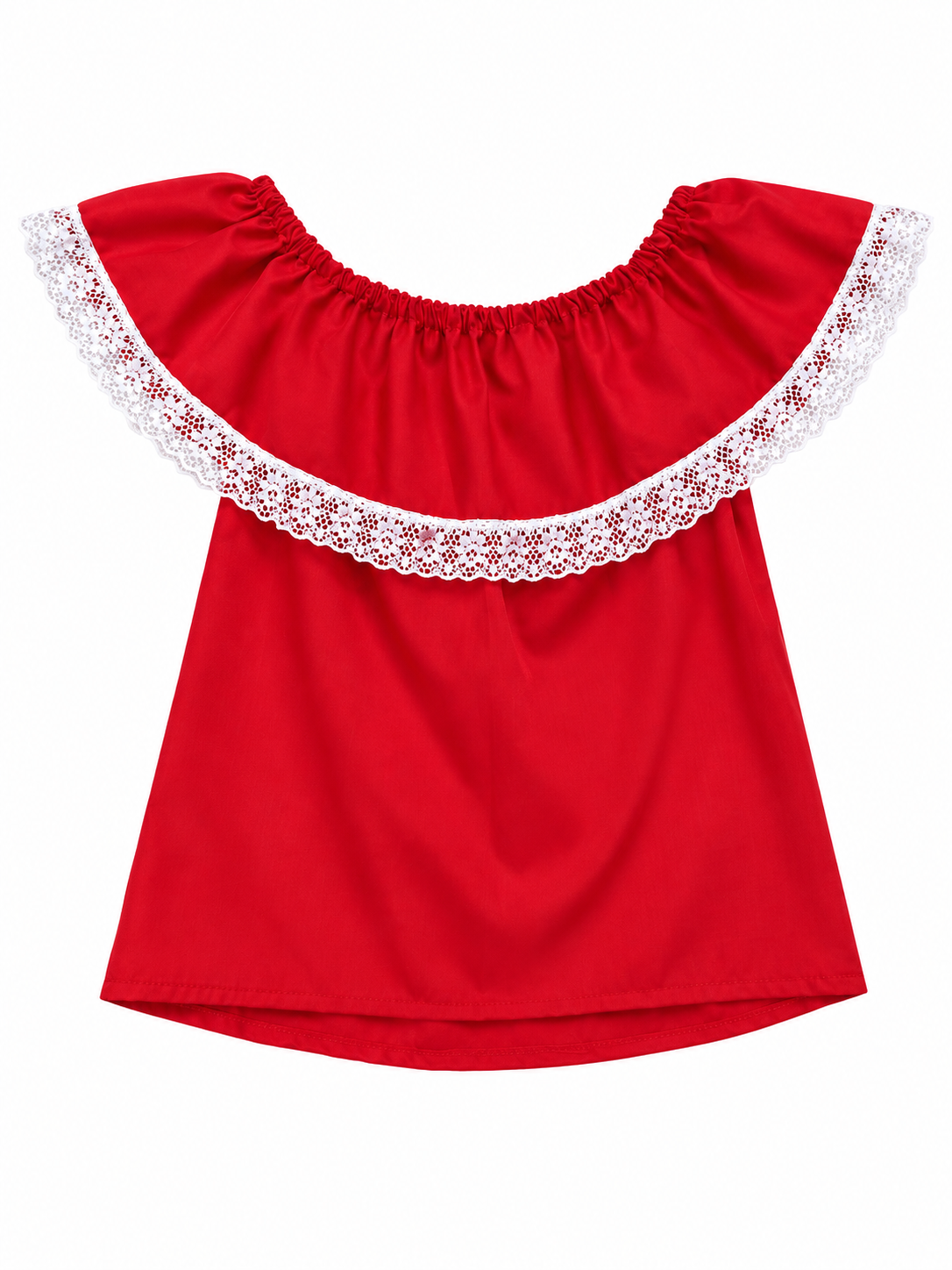 BLUSA CAMPESINA PATRIA COLOR ROJO