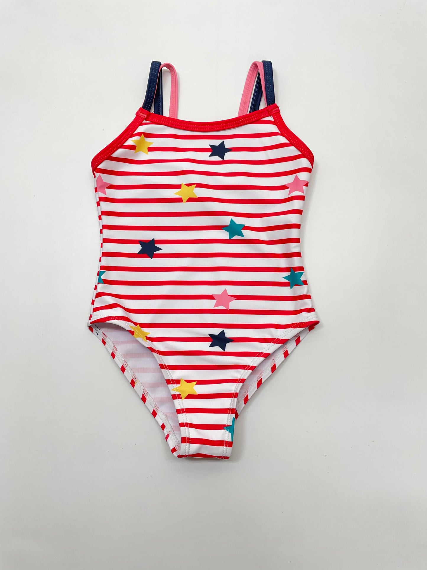 Traje de Baño Rayas y estrellas Rojo