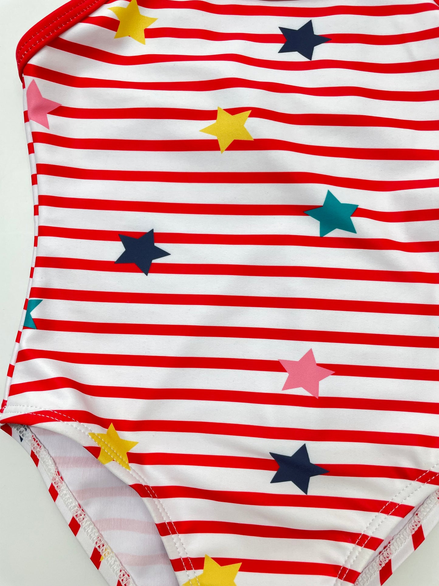 Traje de Baño Rayas y estrellas Rojo