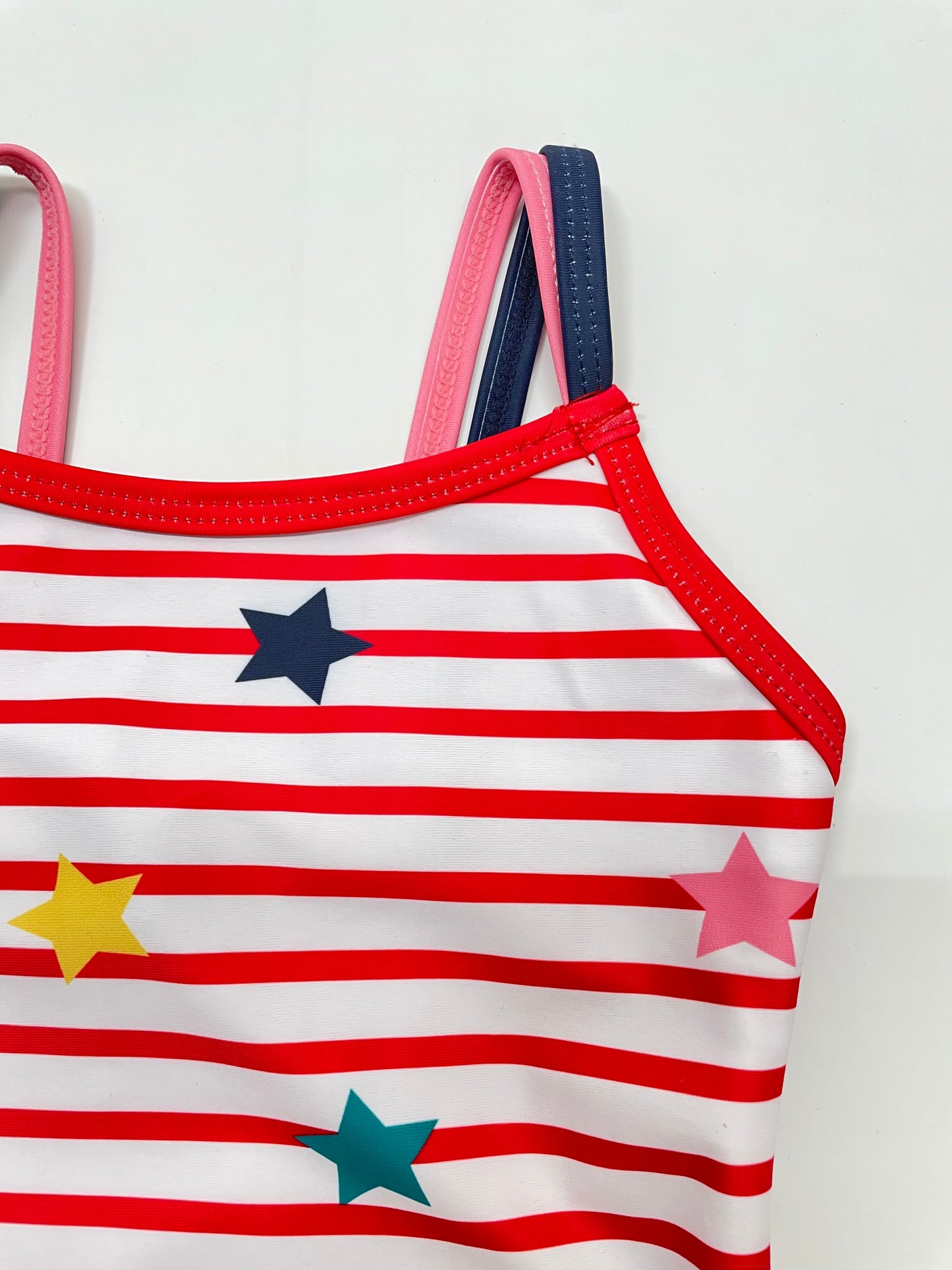 Traje de Baño Rayas y estrellas Rojo