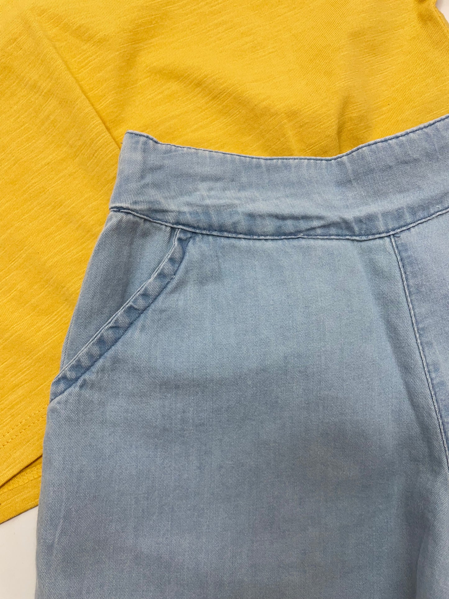 Set Denim Blusa amarilla