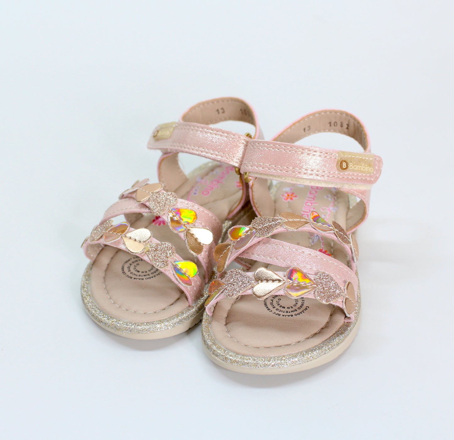 Huarache corazones peonia