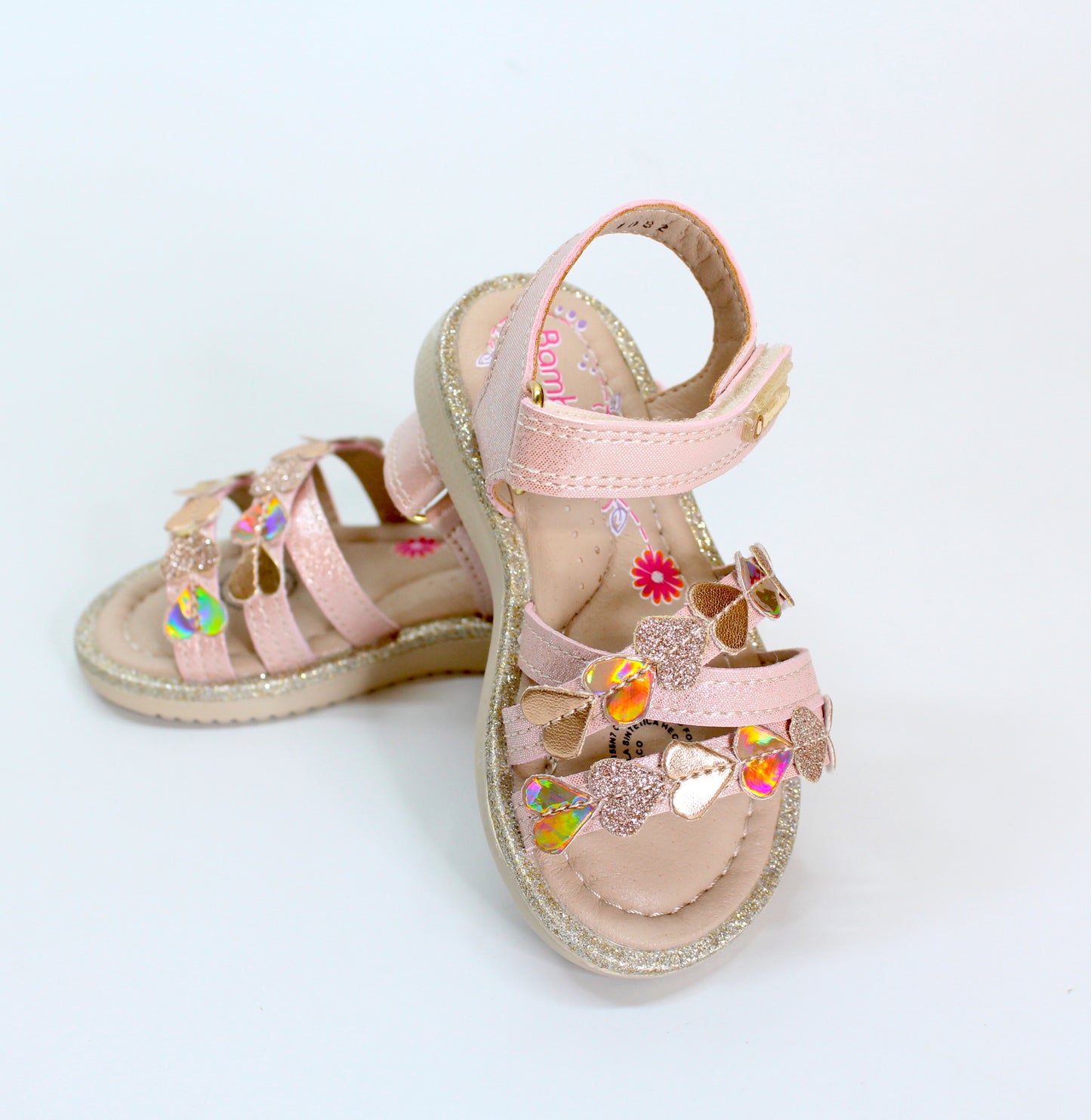 Huarache corazones peonia