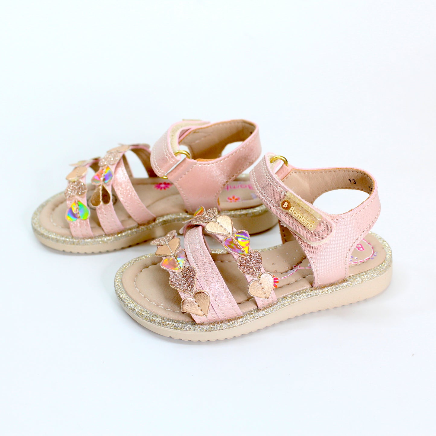 Huarache corazones peonia