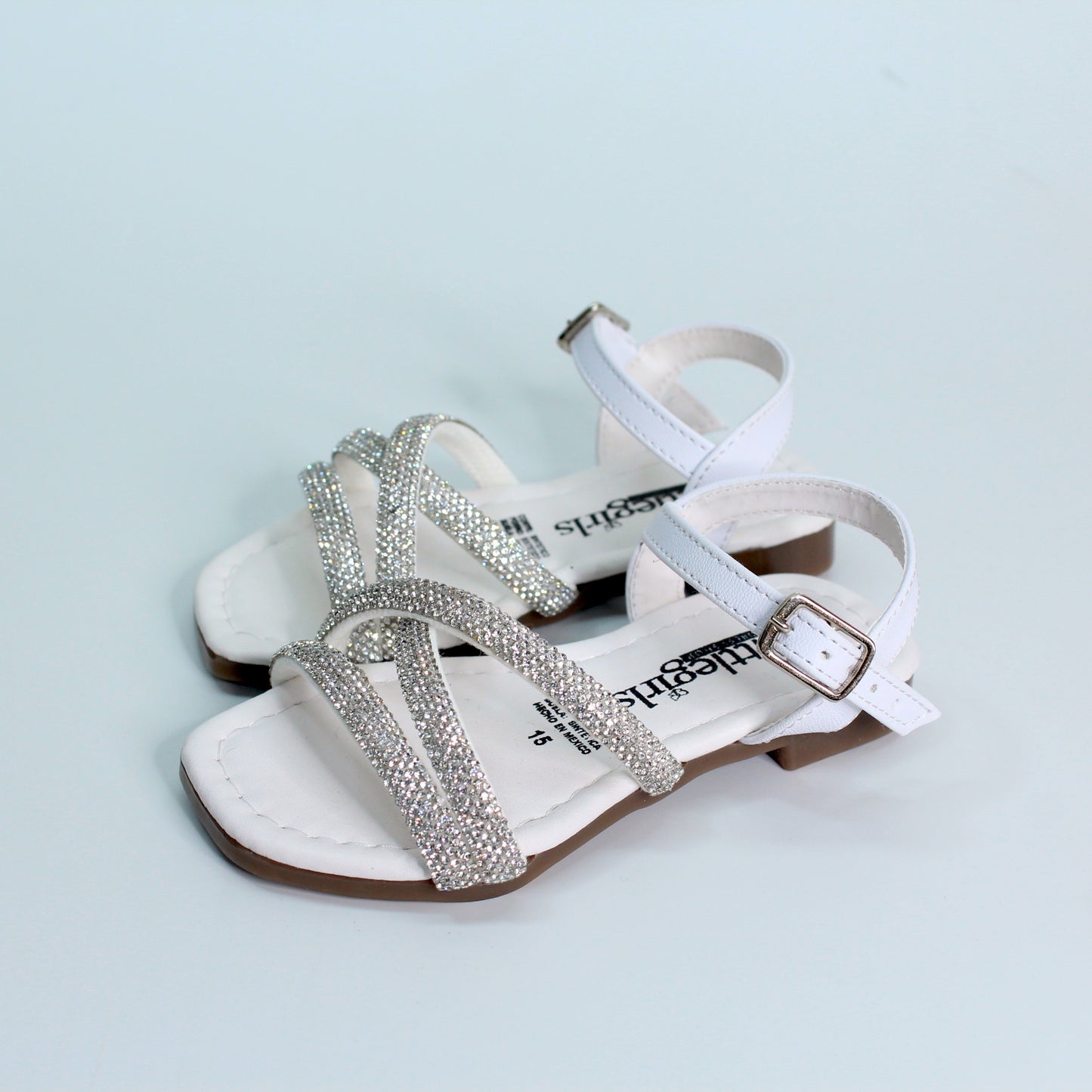 Huarache tiras plata