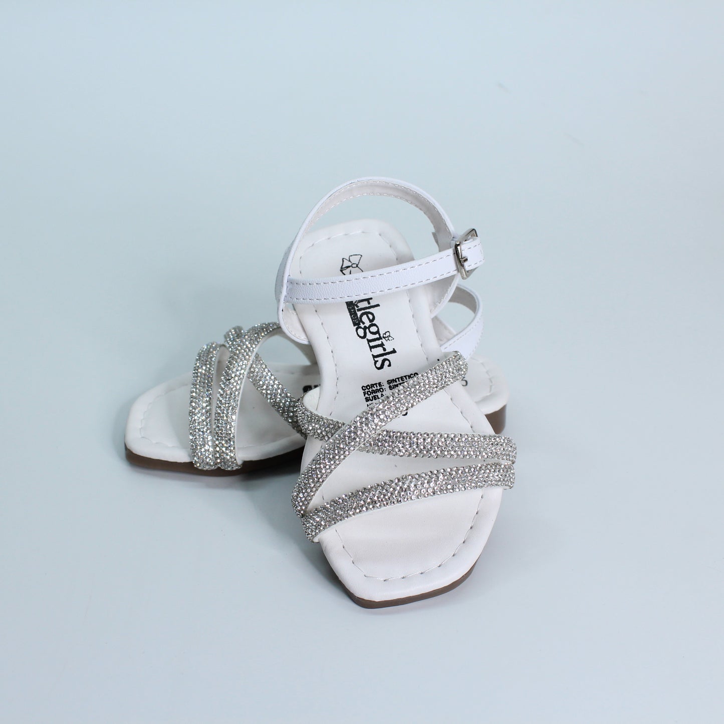 Huarache tiras plata