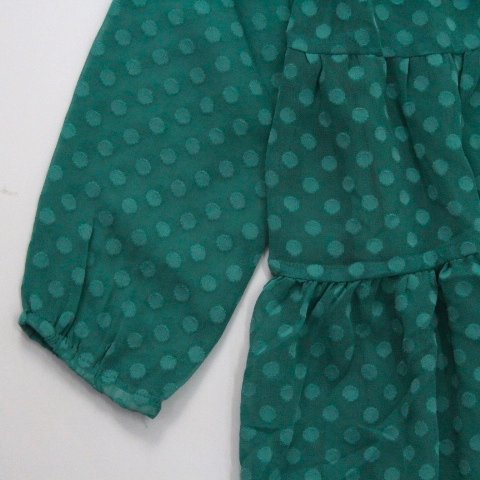 vestido plumeti, manga larga color verde agua