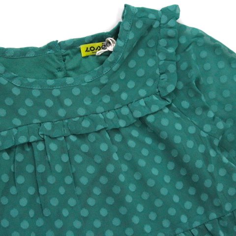 vestido plumeti, manga larga color verde agua
