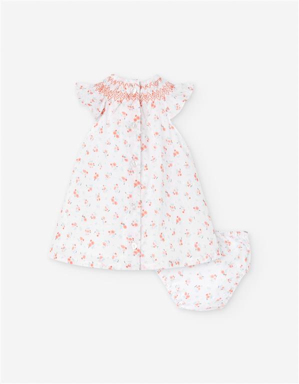 Vestido plumeti, diseño de flores, para bebe