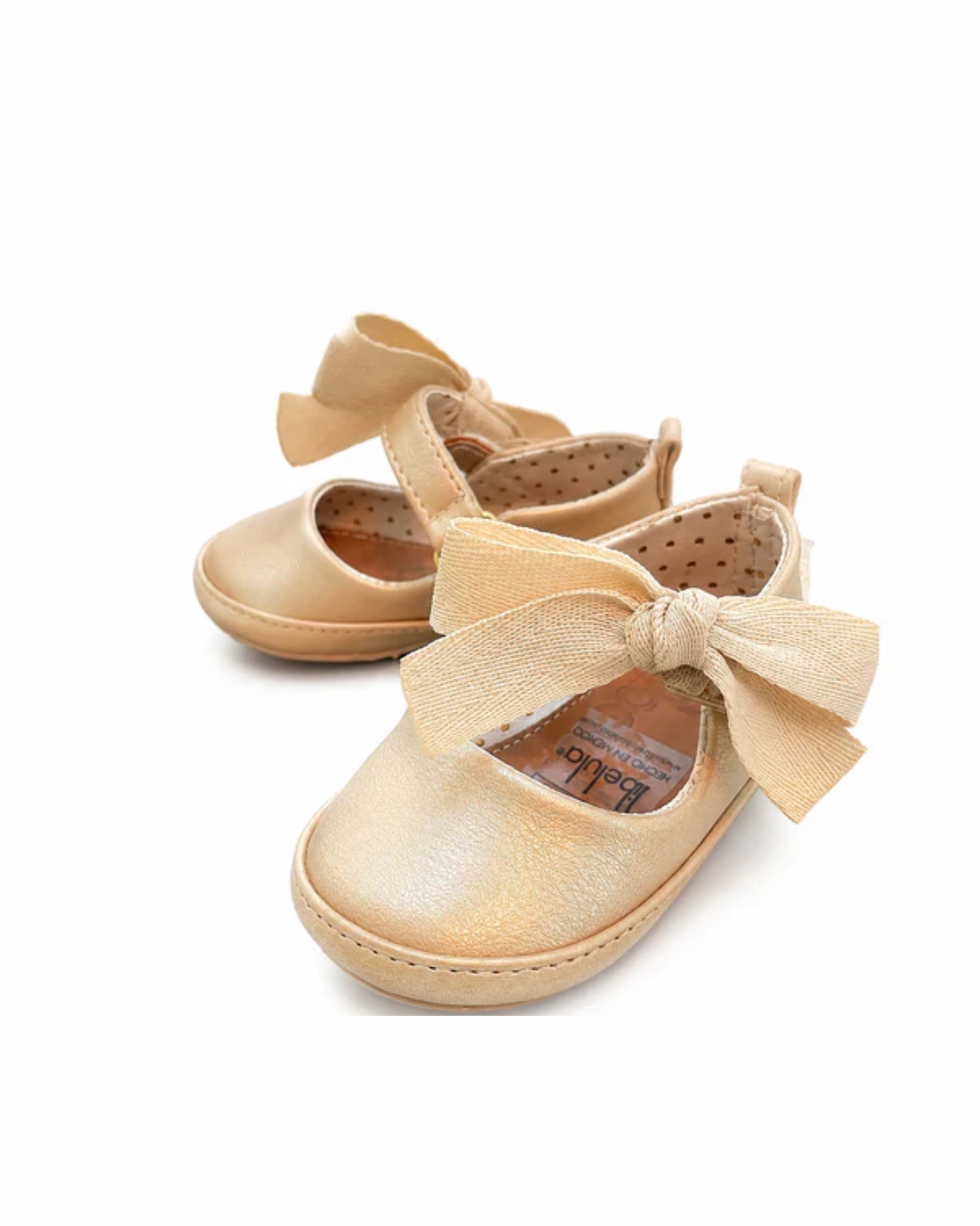 Zapato basic lace moño falla lateral color oro