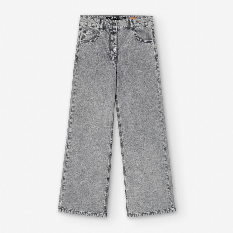 Pantalon ancho color gris