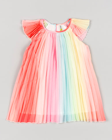 Vestido multicolor tableado
