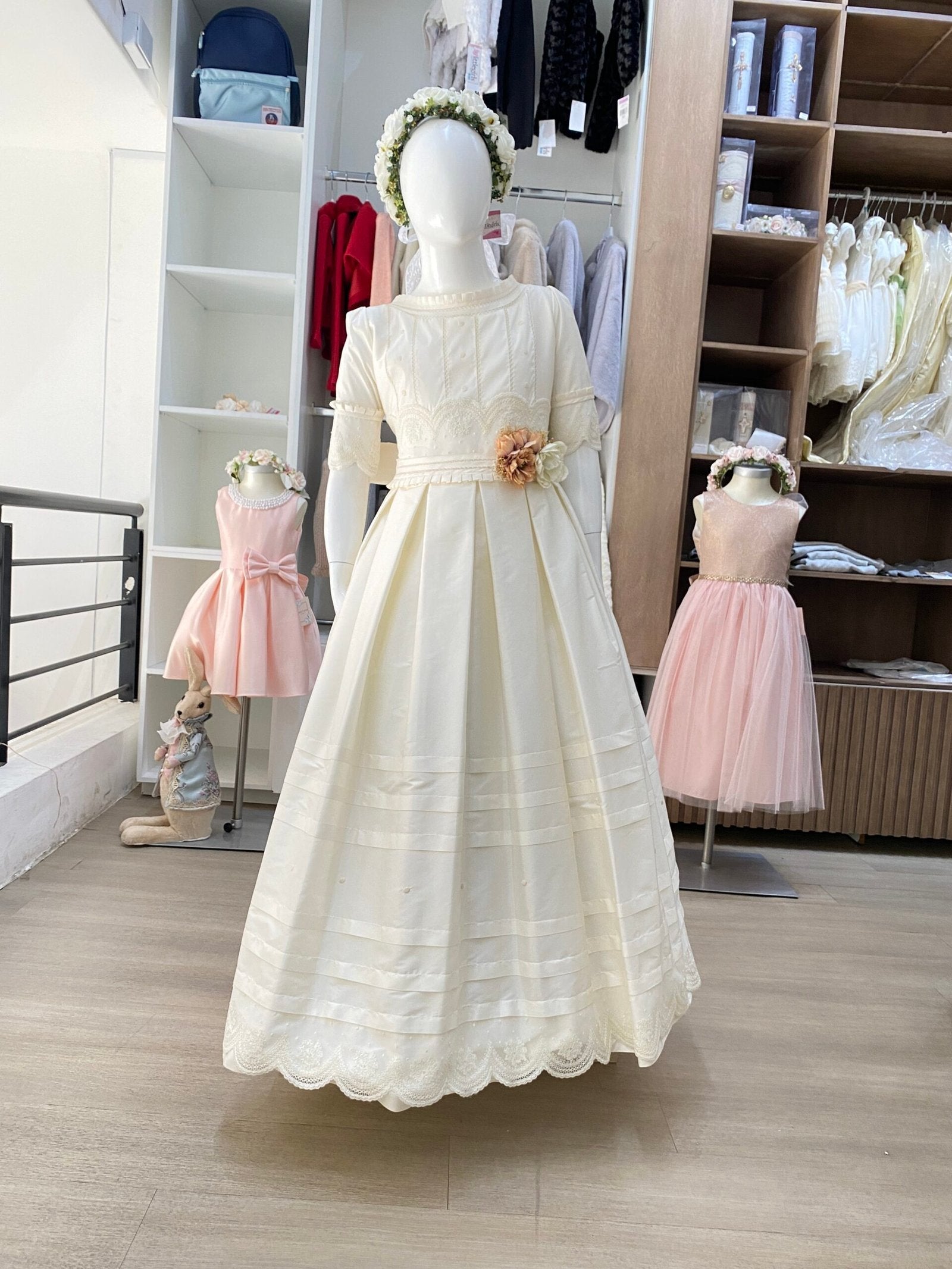 vestido primera comunión ivory talla 12 – Little Girls Dress Shop