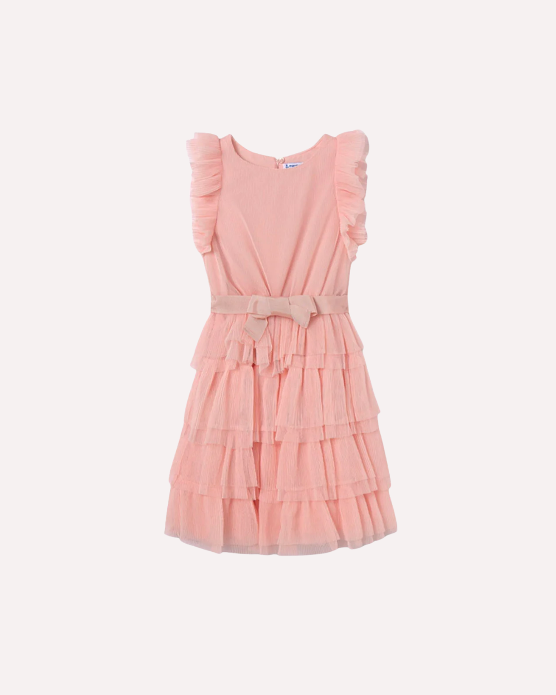 Vestido tul, tulipan manga ruffle