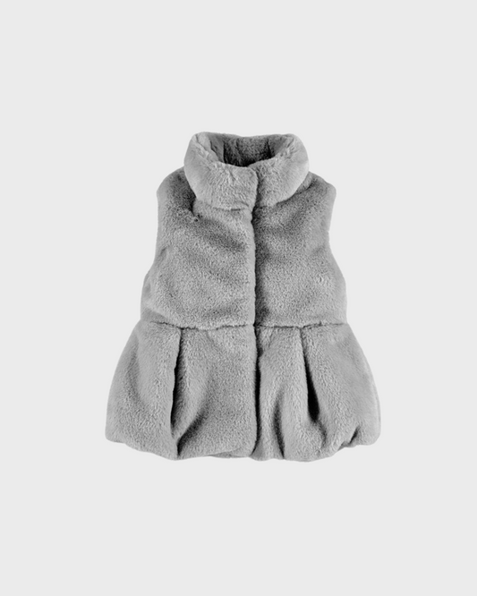 chaleco diseño de pelo gris