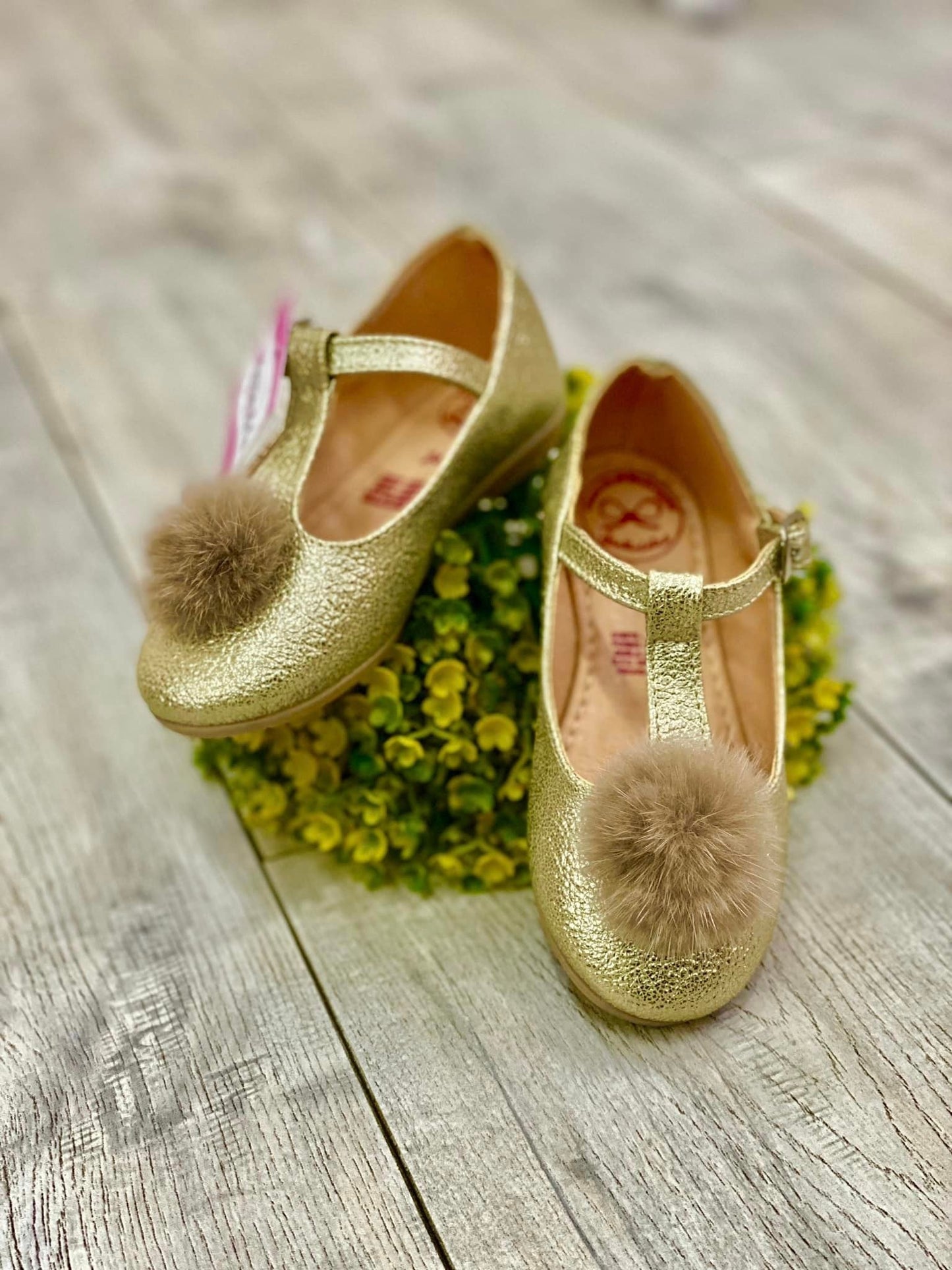 spañoletas oro con pompon