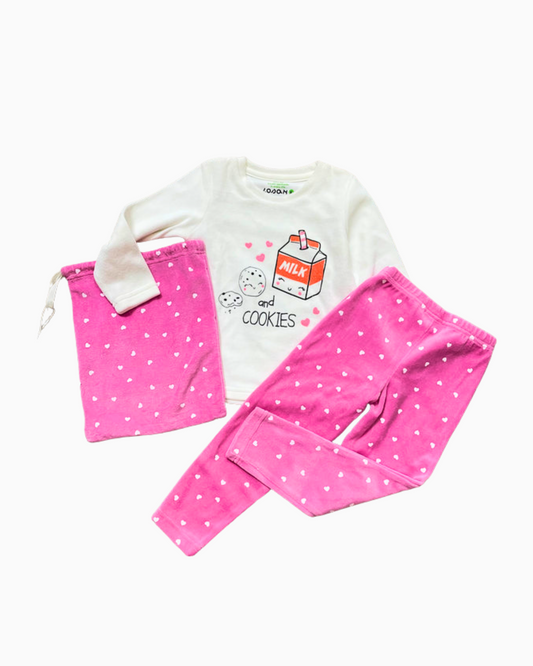 pijama milk, terciopelo. 3 piezas
