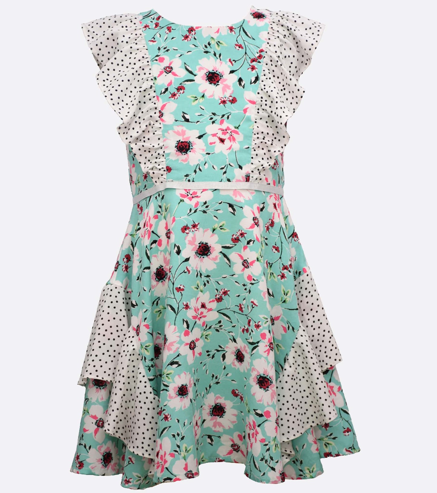Vestido jade floreado olanes