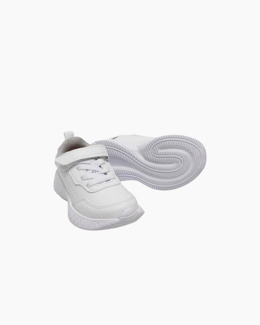 tenis escolar blanco con agujetas, unisex