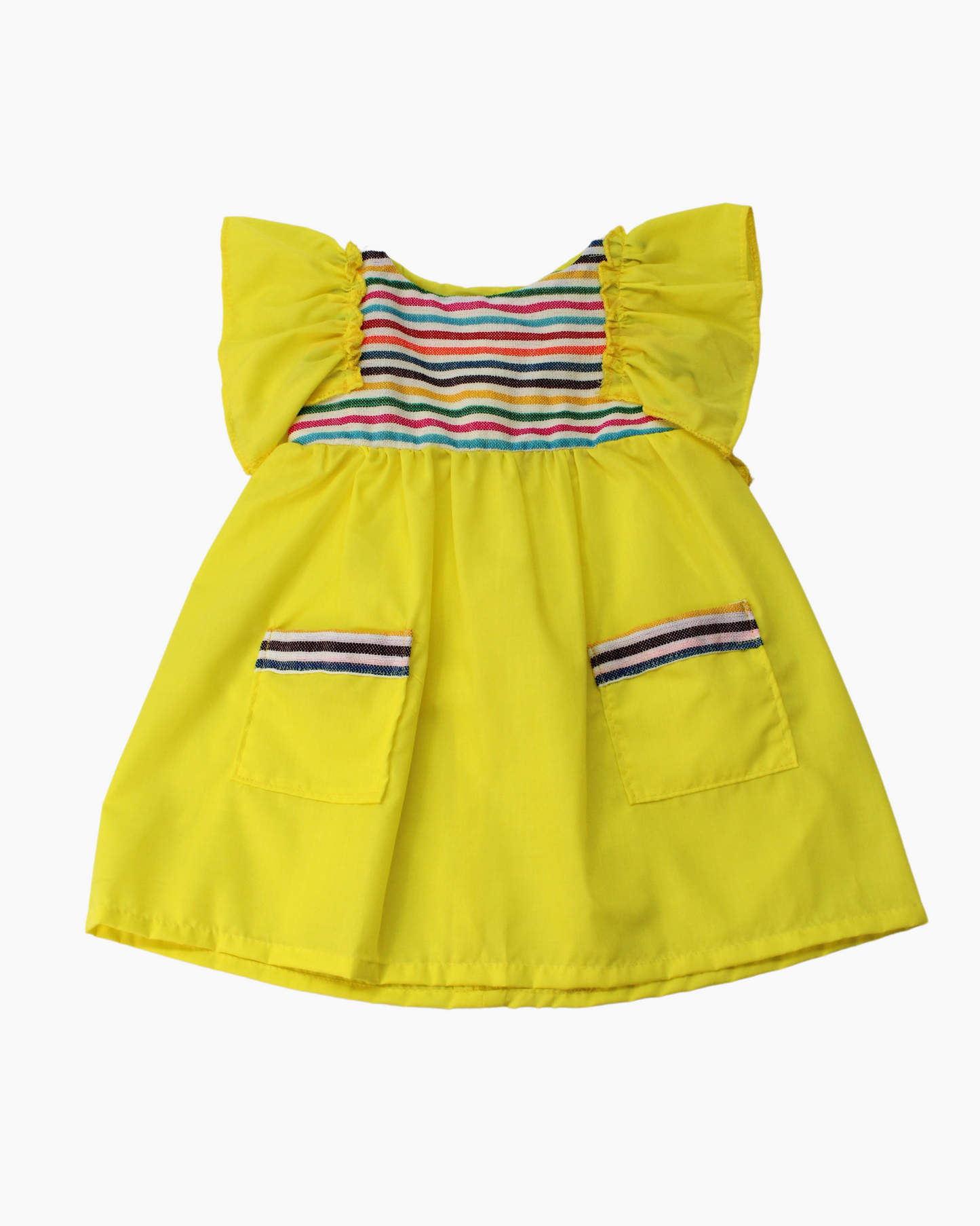 vestido patrio popelina amarillo