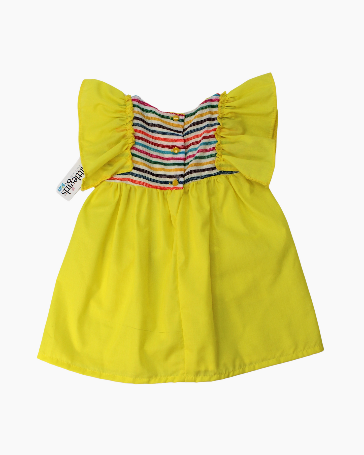 vestido patrio popelina amarillo