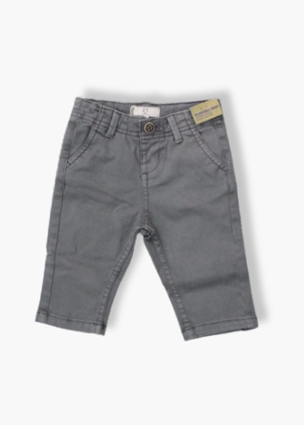 pantalón básico estilo chino. color gris