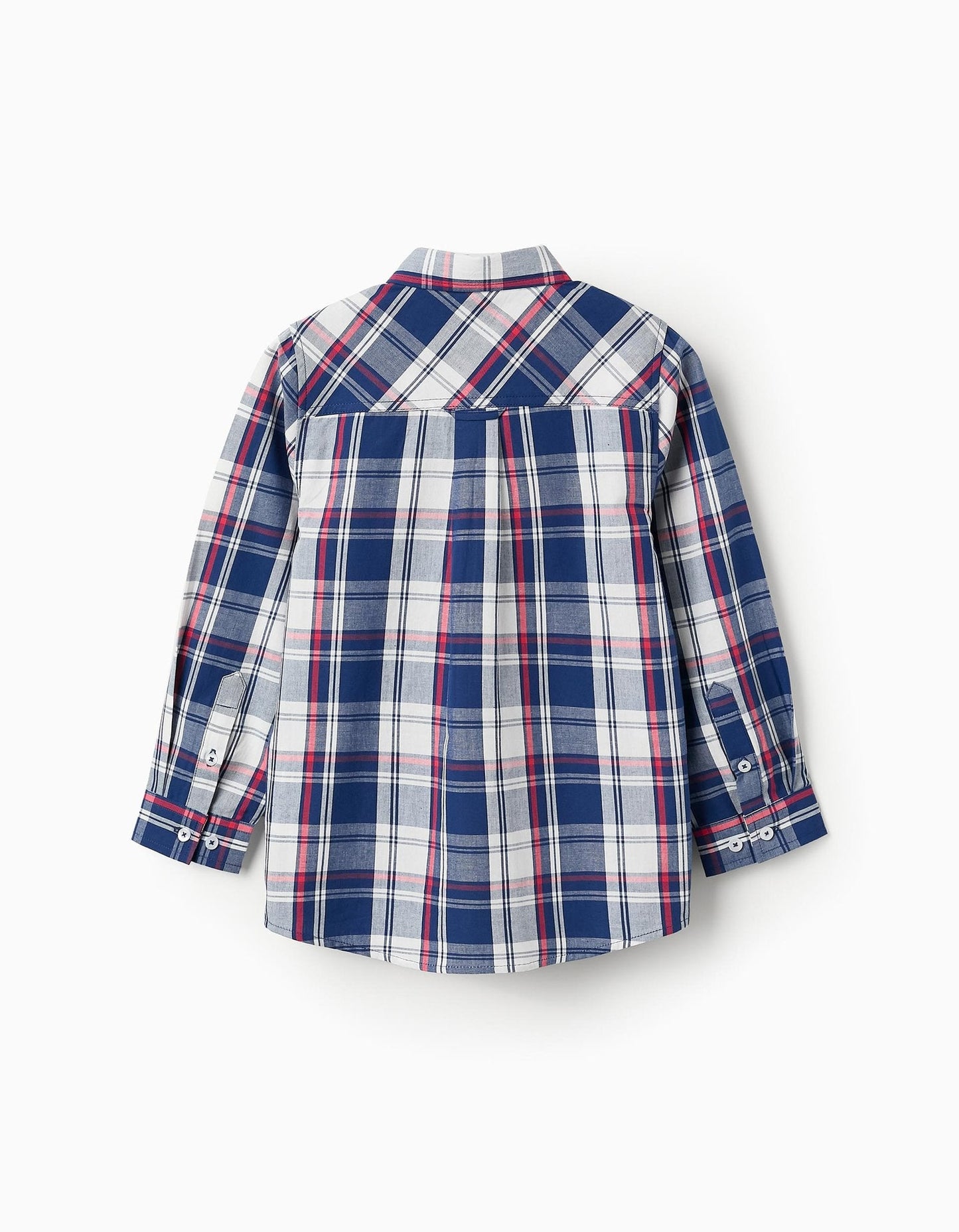 camisa franela a cuadros azul/rojo