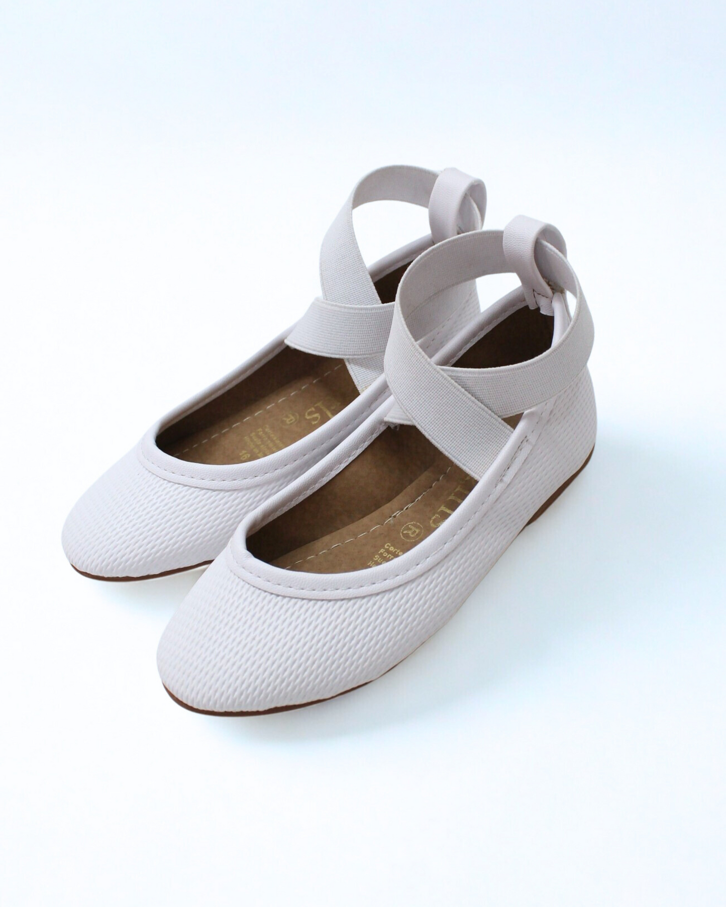 Zapato Blanco elástico cruzado