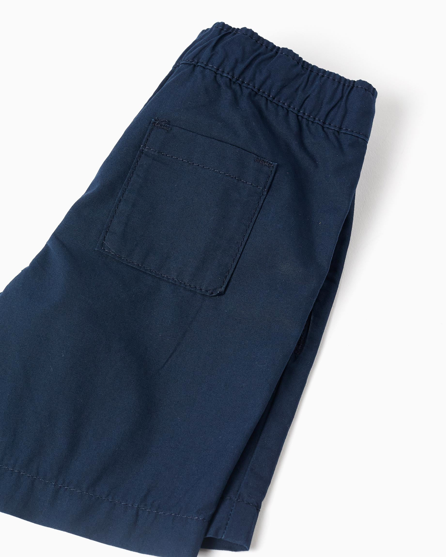 Bermudas chino midi en popelina para bebé niño, azul oscuro