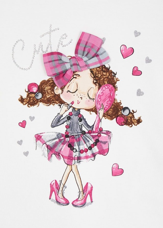 conjunto blusa con moño y dos leggins