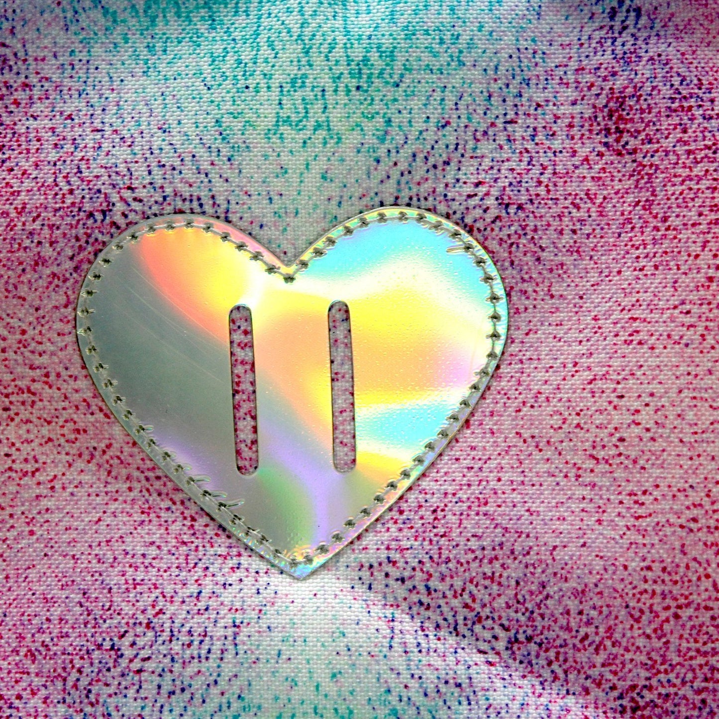 set mochila, lapicera y lonchera tema corazón popit holográfico