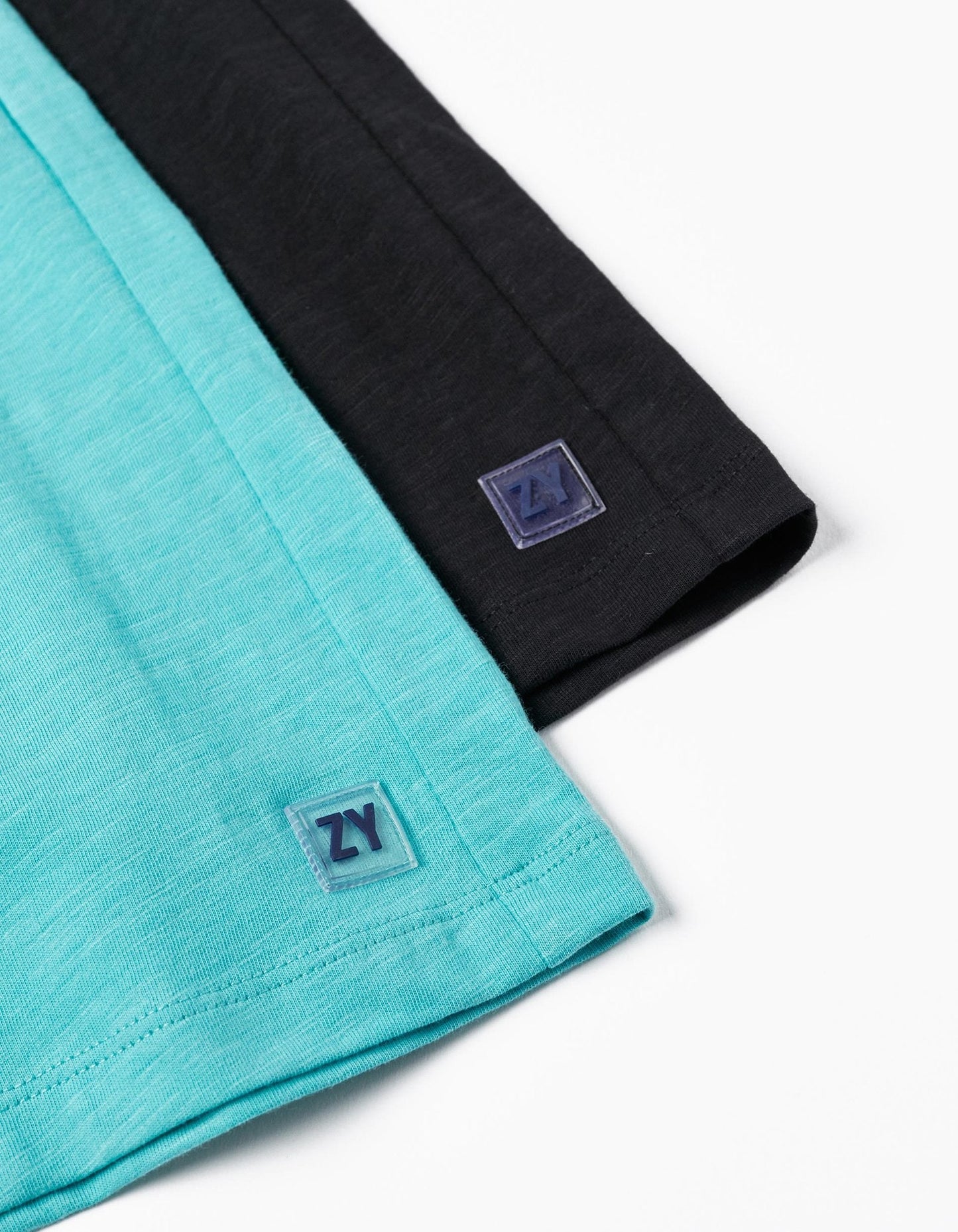 pack 2 shorts,algodón aqua y negro