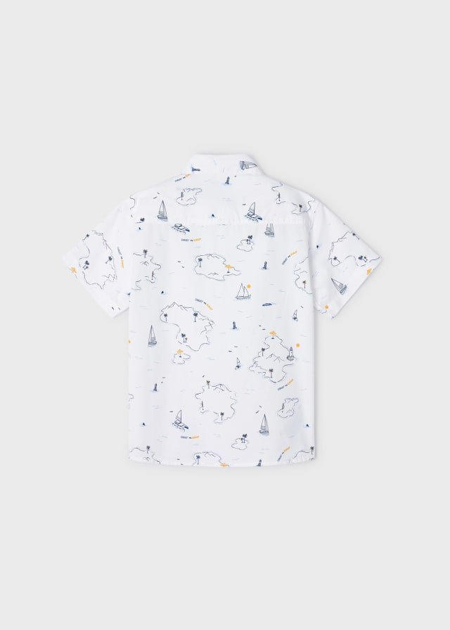 camisa manga corta estampado de barcos