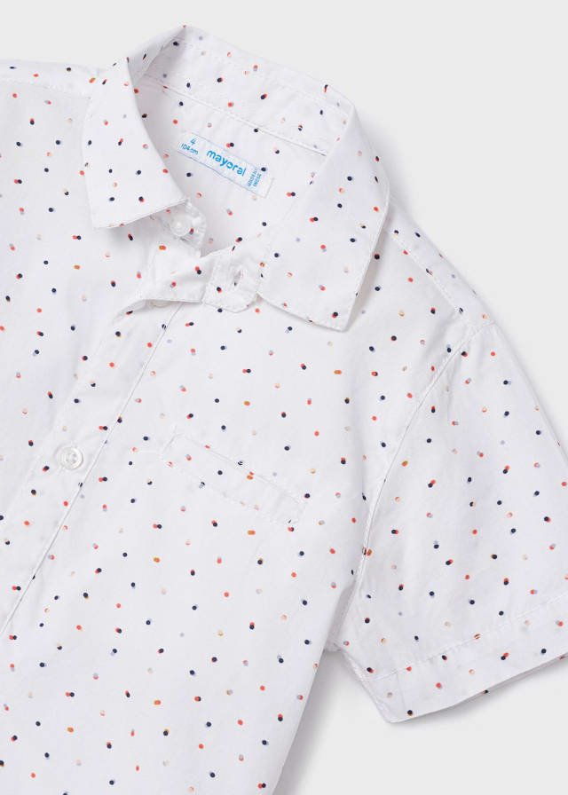 camisa manga corta estampado de puntos