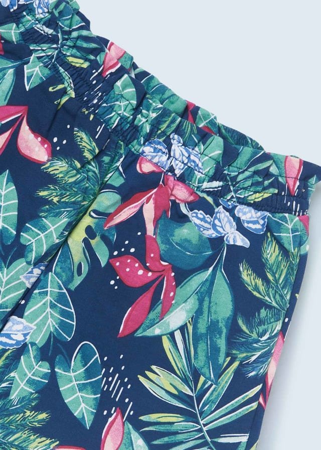 conjunto de playera bugambilia y short a juego para chica.