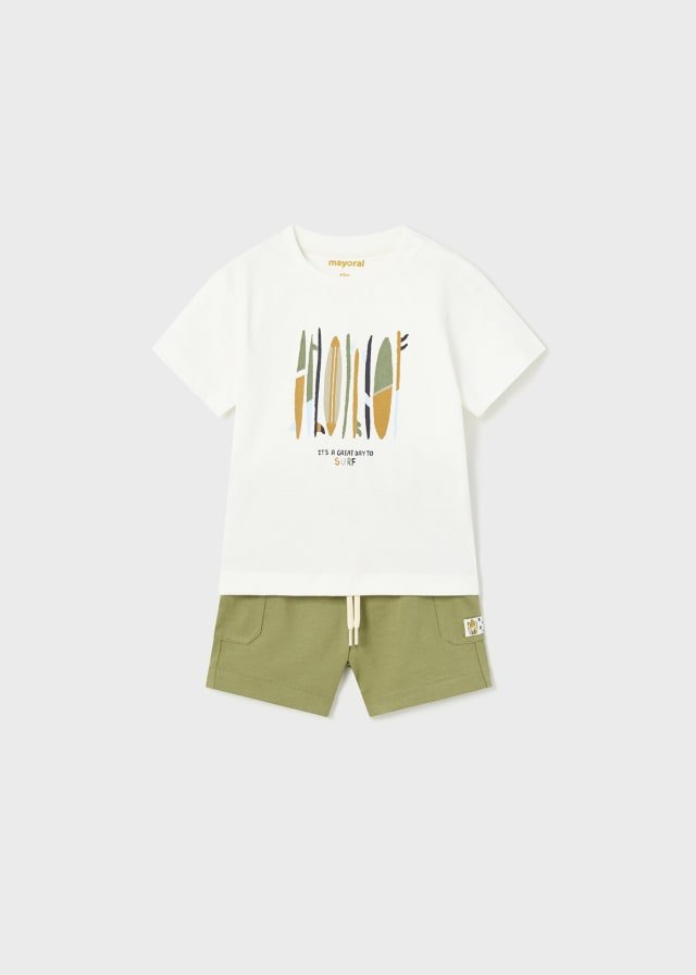 conjunto camiseta y short tema surf