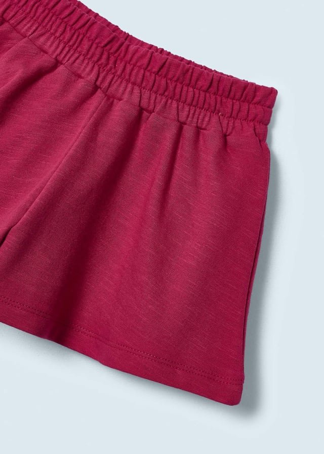conjunto de playera y short rosa a juego para niña.