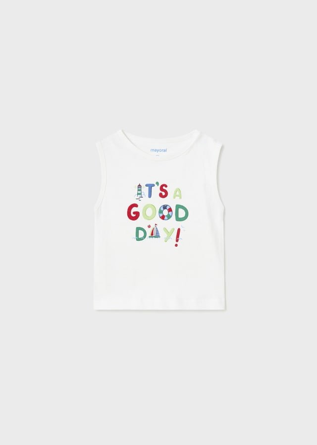 conjunto 3 piezas short y camisetas print good day