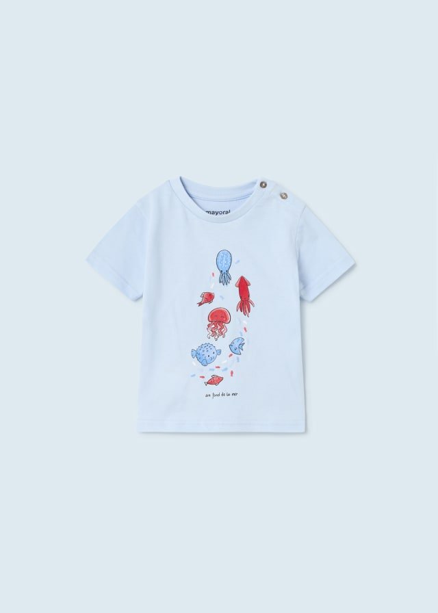 conjunto 3 piezas short y camisetas prints marinos