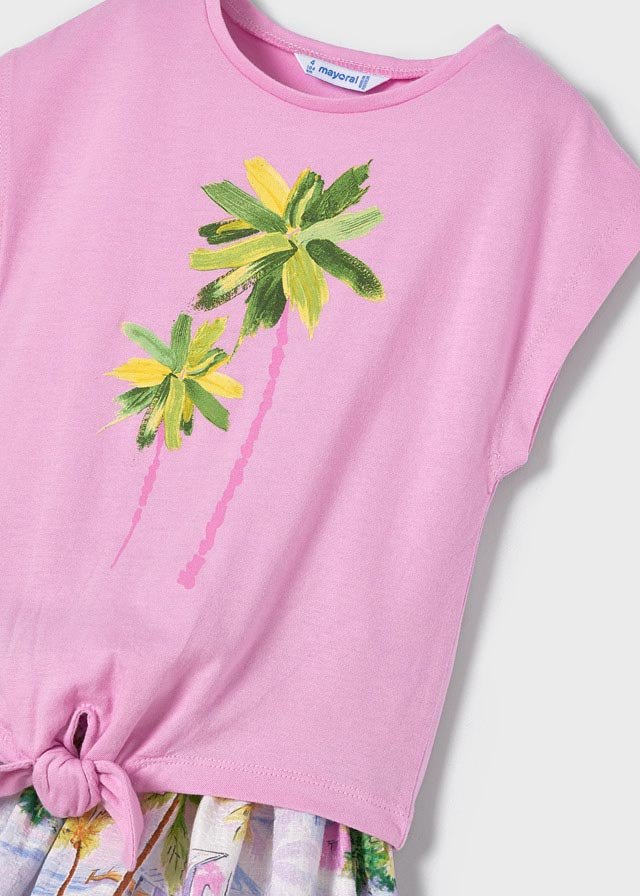 conjunto falda estampada niña