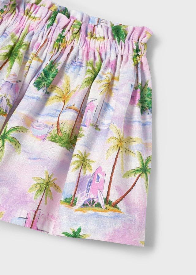 conjunto falda estampada niña