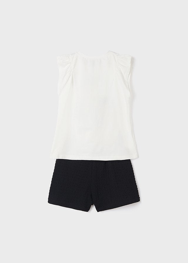 set mayoral camiseta con short color negro