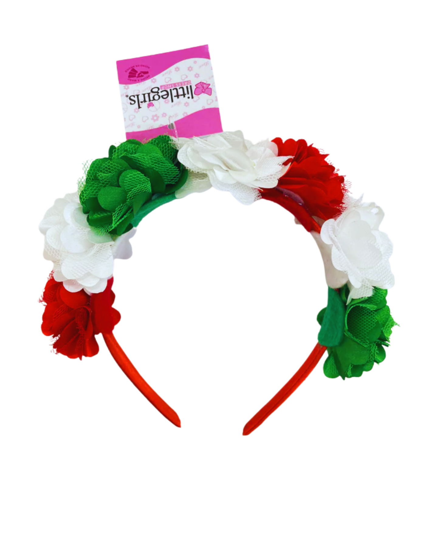 Diadema Flores de Colores Tema Patrio Colores Bandera
