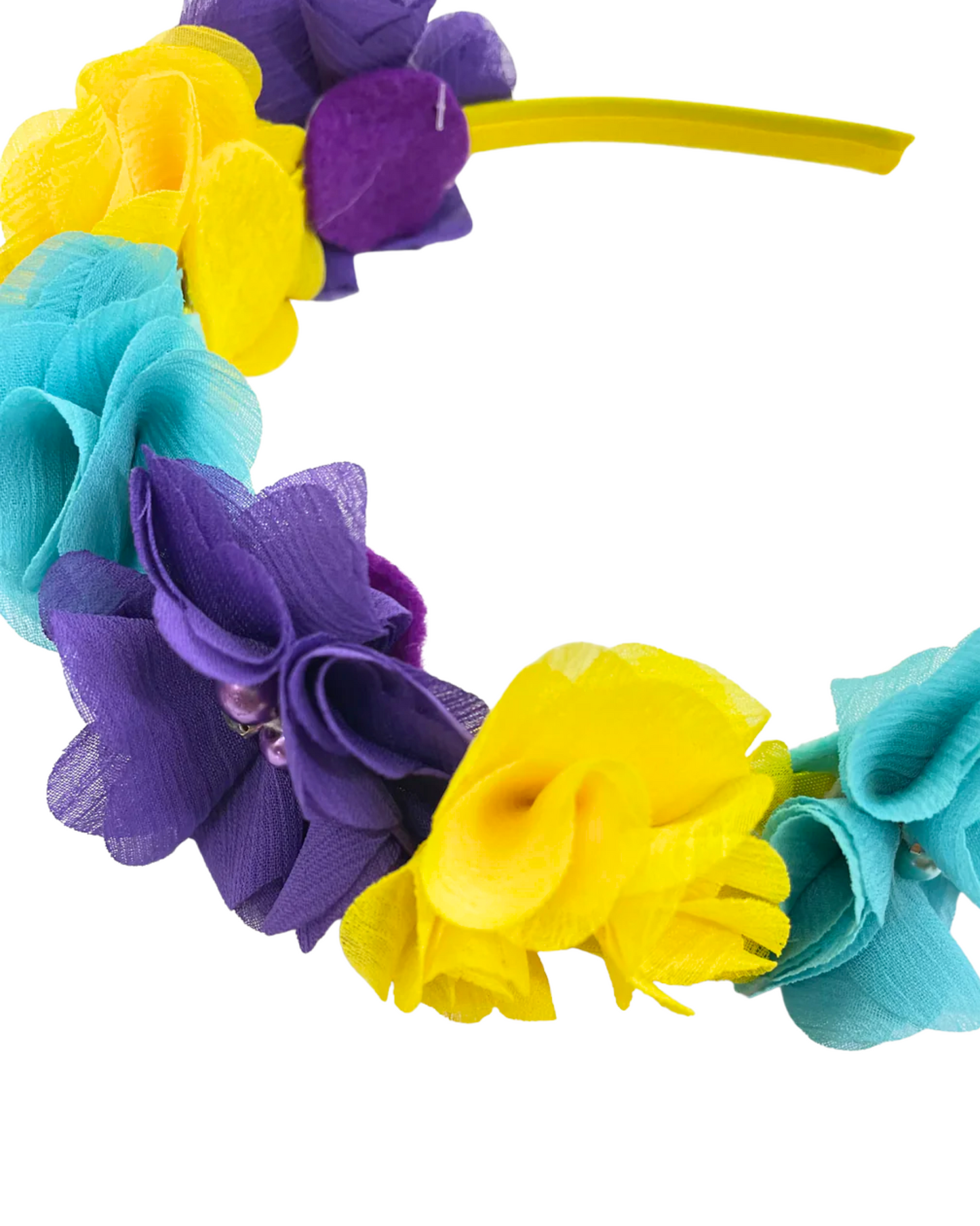 Diadema con Flores Guipiur Colores Varios